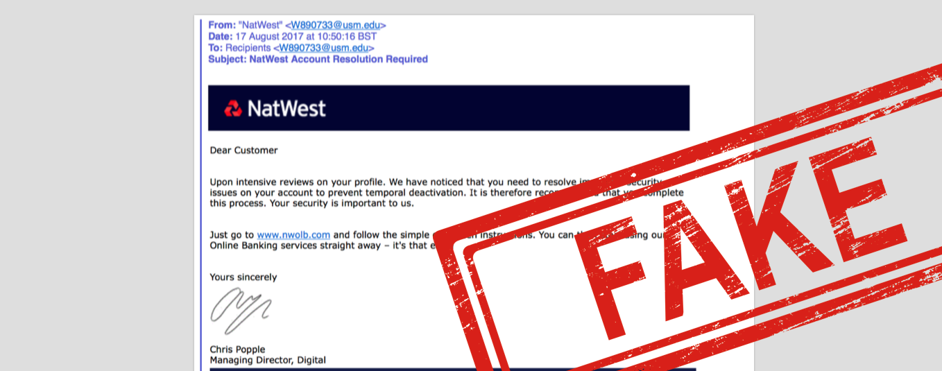 phishing email natwest