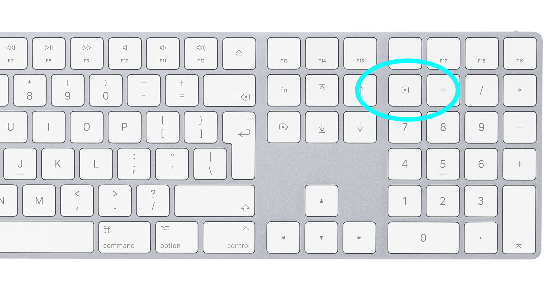 number keypad not working on a mac keyboard