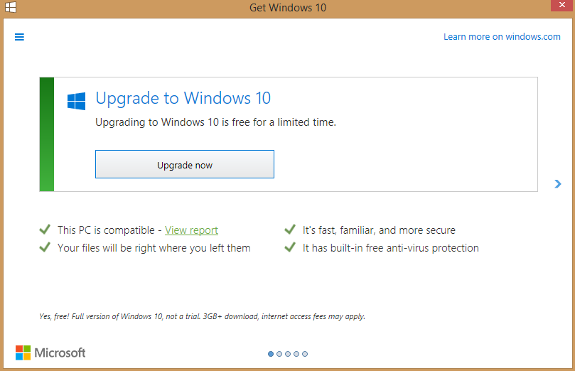 automatic windows 10 upgrade