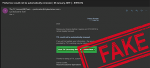 fake tv licensing email