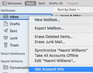 Mac Mail out of office