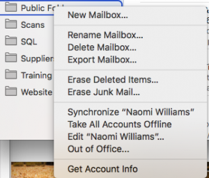 Mac Mail out of office